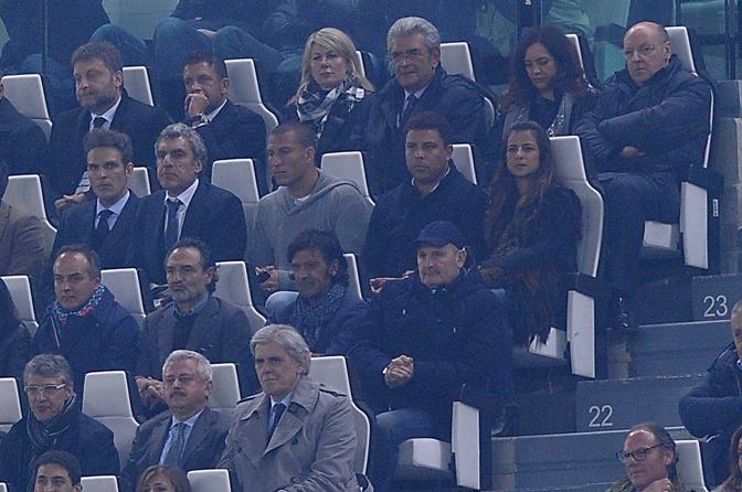 Ronaldo spettatore allo Juventus Stadium. LaPresse
